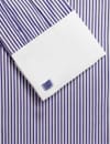 YouBella Jewellery Valentine Gifts for Men Latest Stylish Silver Blue Formal Cuff Links Cufflinks Set for Men